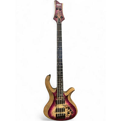 Used Schecter Guitar Research Riot 4 String Aurora Burst Electric Bass Guitar