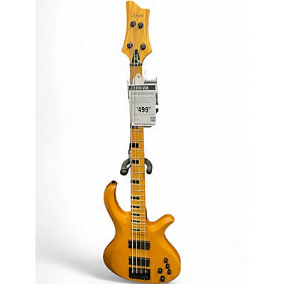 Used Schecter Guitar Research Riot 4 String Natural Electric Bass Guitar