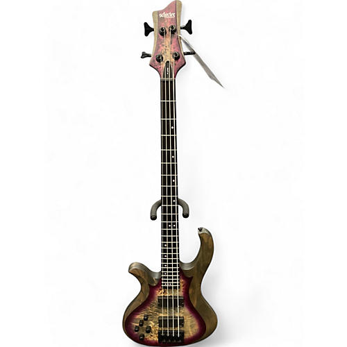 Schecter Guitar Research Used Schecter Guitar Research Riot 4 String left handed Aurora Burst  Electric Bass Guitar Aurora Burst