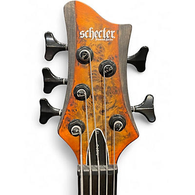 Used Schecter Guitar Research Riot 5 INFERNO BURST Solid Body Electric Guitar