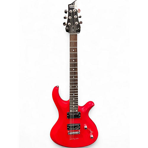 Used Schecter Guitar Research Riot 6 Red Solid Body Electric Guitar Red