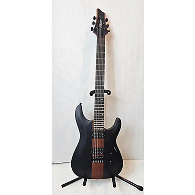 Schecter Guitar Research Used Schecter Guitar Research Rob Scallon Signature Satin Black Solid Body Electric Guitar