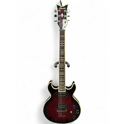 Used Schecter Guitar Research S-1 ELITE Crimson Red Trans Solid Body Electric Guitar