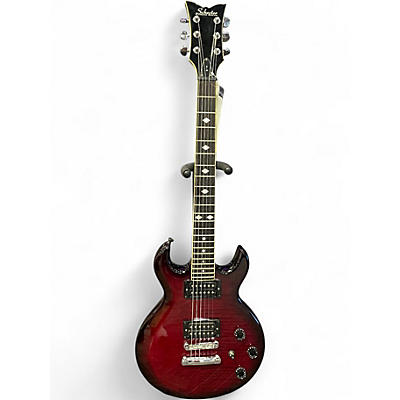 Used Schecter Guitar Research S-1 PLUS Crimson Red Burst Solid Body Electric Guitar