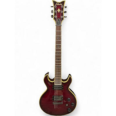 Used Schecter Guitar Research S1 ELITE Crimson Red Trans Solid Body Electric Guitar