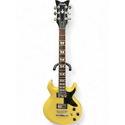 Used Schecter Guitar Research S1 White Solid Body Electric Guitar
