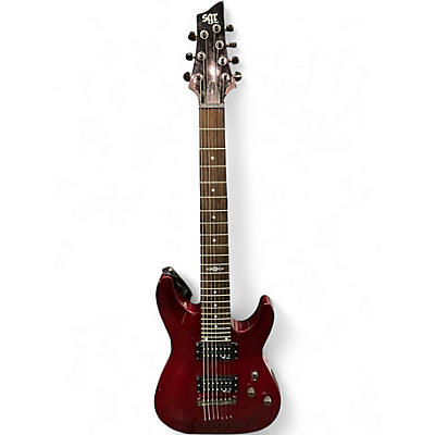 Used Schecter Guitar Research SGR C7 Red Solid Body Electric Guitar