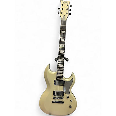 Used Schecter Guitar Research SII Platinum Silver Solid Body Electric Guitar