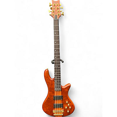 Used Schecter Guitar Research SIILETTO 8 STRING BASS Amber Electric Bass Guitar