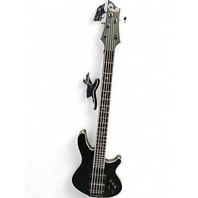Used Schecter Guitar Research SLS EVIL TWIN 5 SATIN BLACK Electric Bass Guitar