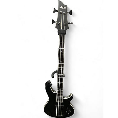 Schecter Guitar Research Used Schecter Guitar Research SLS Elite-4 Evil Twin Satin Black Electric Bass Guitar