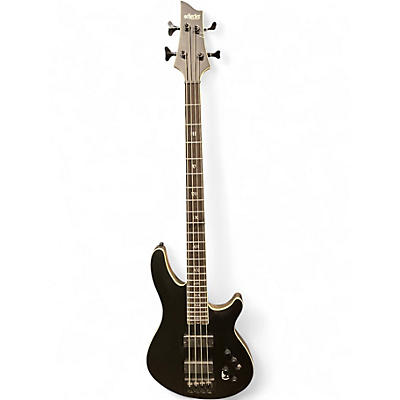 Used Schecter Guitar Research SLS Elite-4 Evil Twin Satin Black Electric Bass Guitar