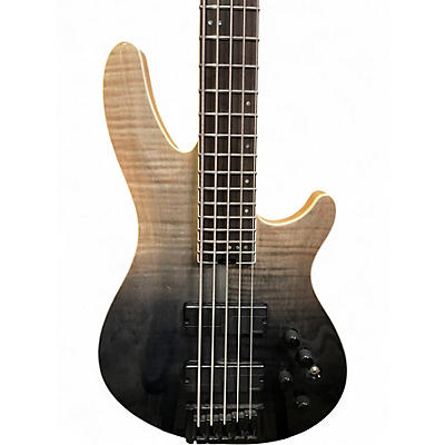 Used Schecter Guitar Research SLS Elite-5  Black Fade Burst Electric Bass Guitar
