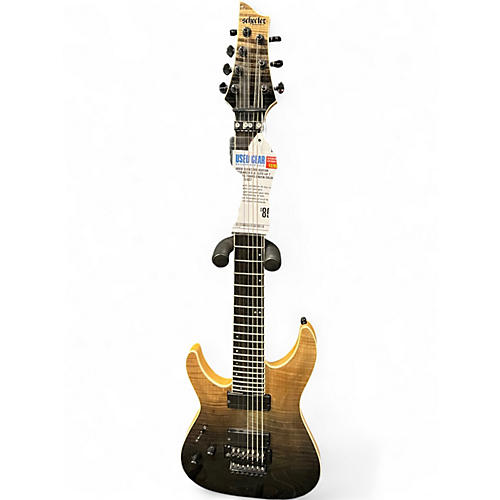 Used Schecter Guitar Research SLS Elite LH 7 String Trans Green Solid Body Electric Guitar Trans Green