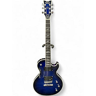 Used Schecter Guitar Research SOLO II DIAMOND SERIES Blue Burst Solid Body Electric Guitar