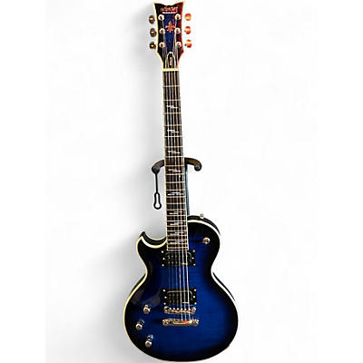 Used Schecter Guitar Research SOLO SUPREME LEFT HANDED Blue Burst Solid Body Electric Guitar