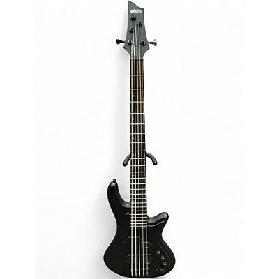 Used Schecter Guitar Research STEALTH 5 Satin Black Electric Bass Guitar