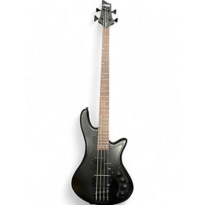 Used Schecter Guitar Research STEALTH BLACK Electric Bass Guitar