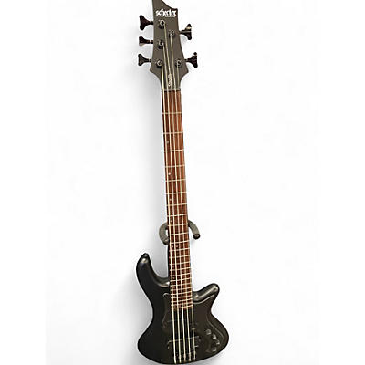 Used Schecter Guitar Research STEALTH Flat Black Electric Bass Guitar