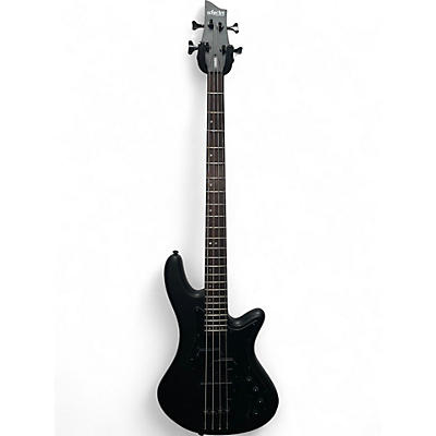 Used Schecter Guitar Research STEALTH Satin Black Electric Bass Guitar
