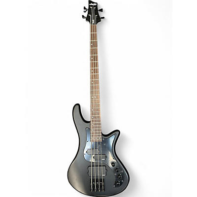 Used Schecter Guitar Research STILETTO-4 STEALTH Satin Black Electric Bass Guitar