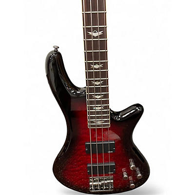 Used Schecter Guitar Research STILETTO EXTREME 4 Cherry Sunburst Electric Bass Guitar