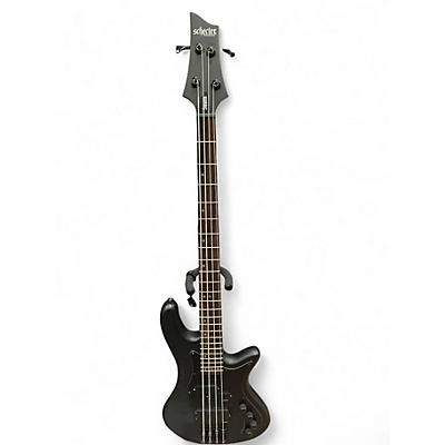Used Schecter Guitar Research STILETTO STEALTH 4 MATTE BLACK Electric Bass Guitar