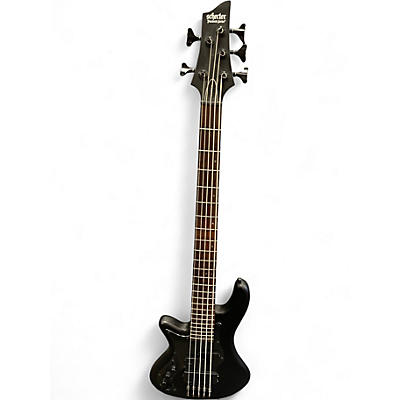 Used Schecter Guitar Research STILETTO STEALTH 5 LH Satin Black Electric Bass Guitar