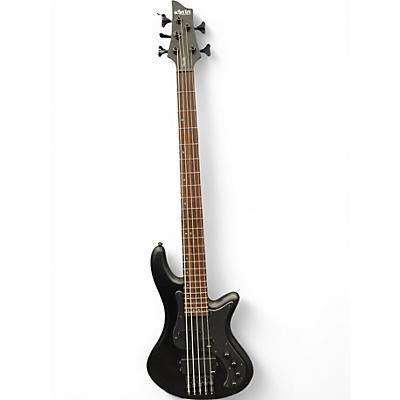 Used Schecter Guitar Research STILETTO STEALTH 5 STRING Satin Black Electric Bass Guitar
