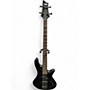 Used Schecter Guitar Research STILETTO STEALTH BLACK Electric Bass Guitar BLACK