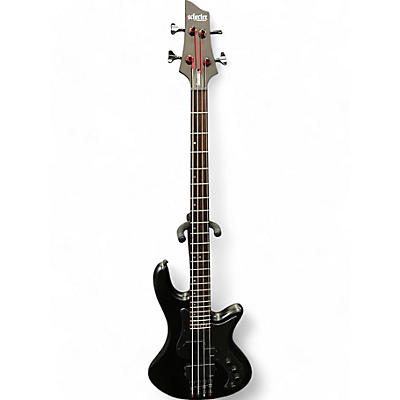 Used Schecter Guitar Research STILETTO STEALTH Black Electric Bass Guitar