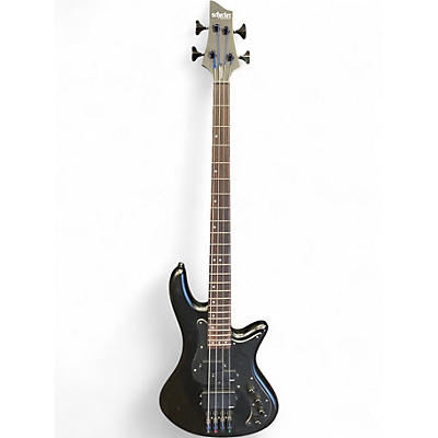 Used Schecter Guitar Research STILETTO STEALTH Black Electric Bass Guitar