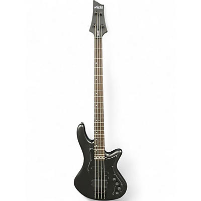 Used Schecter Guitar Research STILETTO STEALTH Black Electric Bass Guitar