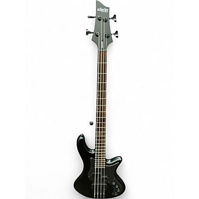Used Schecter Guitar Research STILETTO STEALTH Satin Black Electric Bass Guitar