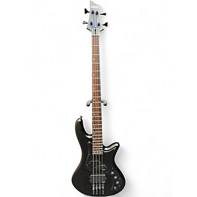 Used Schecter Guitar Research STILETTO STEALTH Satin Black Electric Bass Guitar