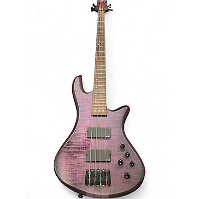 Used Schecter Guitar Research STILETTO STUDIO 4 STRING Trans Purple Electric Bass Guitar