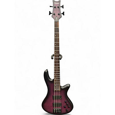 Used Schecter Guitar Research STUDIO 4 Purple Electric Bass Guitar