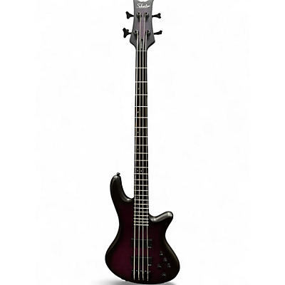 Used Schecter Guitar Research STUDIO 4 Trans Purple Electric Bass Guitar
