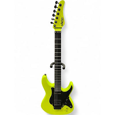 Used Schecter Guitar Research SUN VALLEY SUPER SHREDDER LIME GREEN Solid Body Electric Guitar