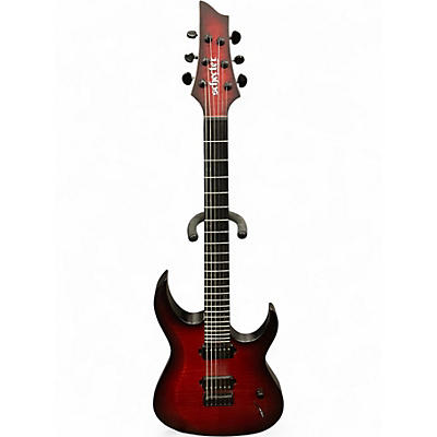 Used Schecter Guitar Research SUNSET 6 EXTREME SCARLET BURST Solid Body Electric Guitar