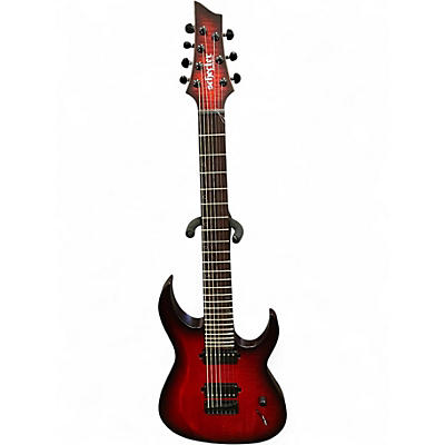 Used Schecter Guitar Research SUNSET 7 SCARLET BURST Solid Body Electric Guitar