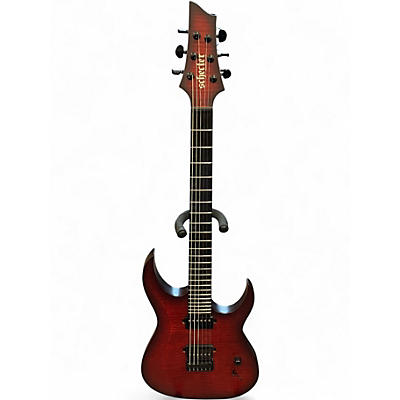 Used Schecter Guitar Research SUNSET EXTREME Crimson Red Burst Solid Body Electric Guitar