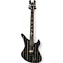Used Schecter Guitar Research SYNYSER GATES Black with Silver Pinstripes Solid Body Electric Guitar Black with Silver Pinstripes