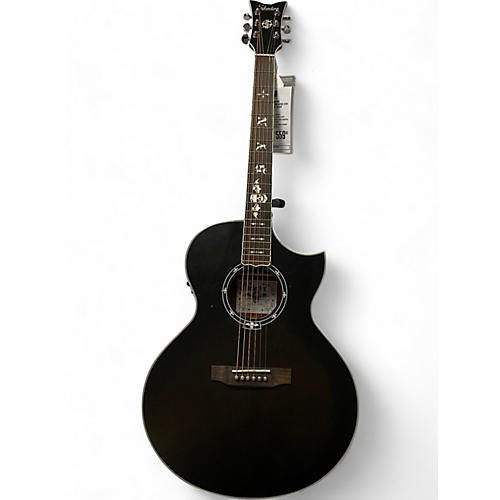 Used Schecter Guitar Research SYNYSTER GATES 3701 ACOUSTIC ELECTRIC Black Acoustic Electric Guitar Black