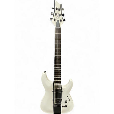 Used Schecter Guitar Research Schecter Guitar Research C-1 Rob Scallon Electric Guitar Con Black and White Solid Body Electric Guitar