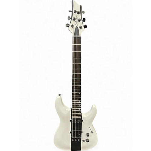 Used Schecter Guitar Research Schecter Guitar Research C-1 Rob Scallon Electric Guitar Con Black and White Solid Body Electric Guitar Black and White