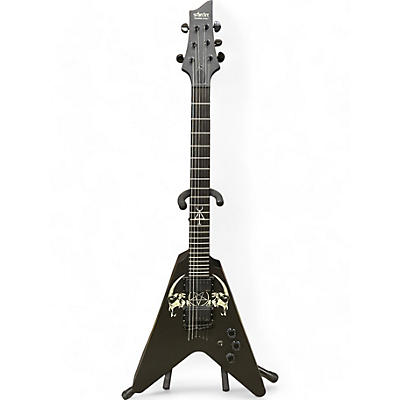 Schecter Guitar Research Used Schecter Guitar Research Signature Sin Quirin V-1 Black Solid Body Electric Guitar