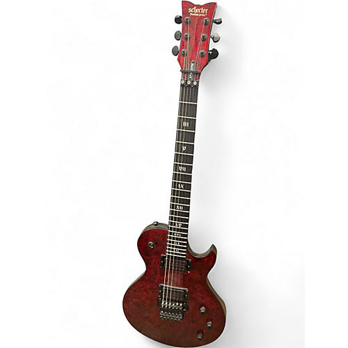 Used Schecter Guitar Research Solo-II Apocalypse Red Reign Solid Body Electric Guitar Red Reign