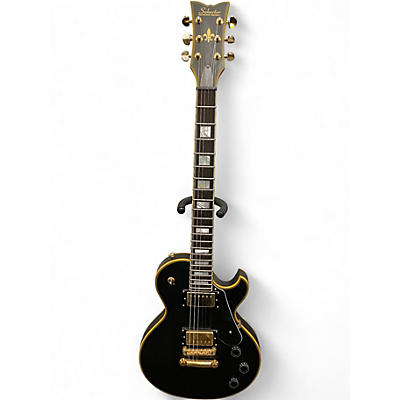 Used Schecter Guitar Research Solo II Custom Black Solid Body Electric Guitar