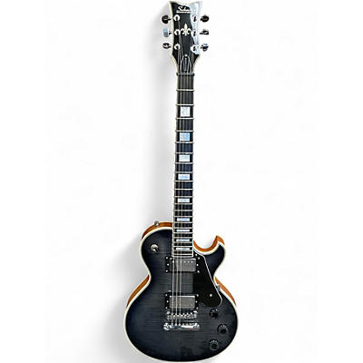 Used Schecter Guitar Research Solo II Custom Trans Black Solid Body Electric Guitar